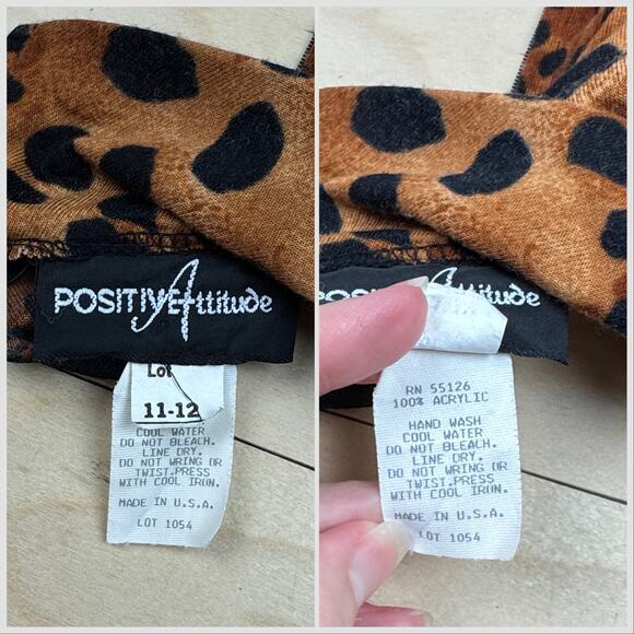 Vintage 1970s Cheetah Print Long Sleeve Turtleneck Jersey Midi Dress - Picture 6 of 8